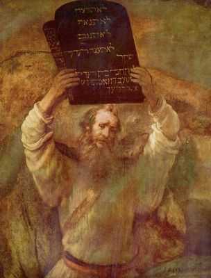 Moses mit den Gesetzestafeln